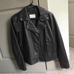 Faux leather jacket small